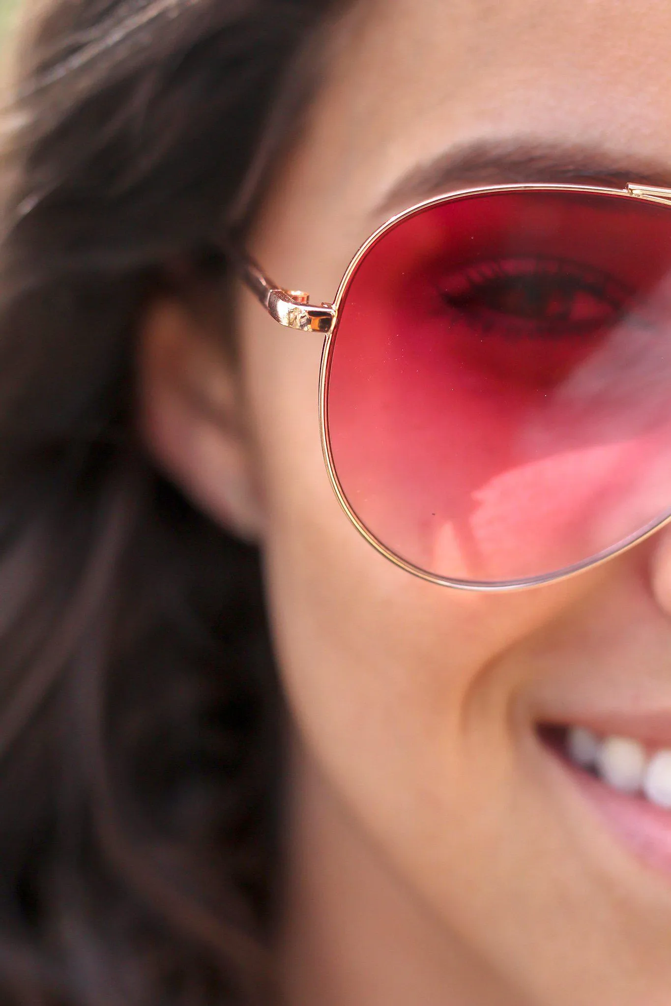 Hot Pink Aviators with Gold Frame