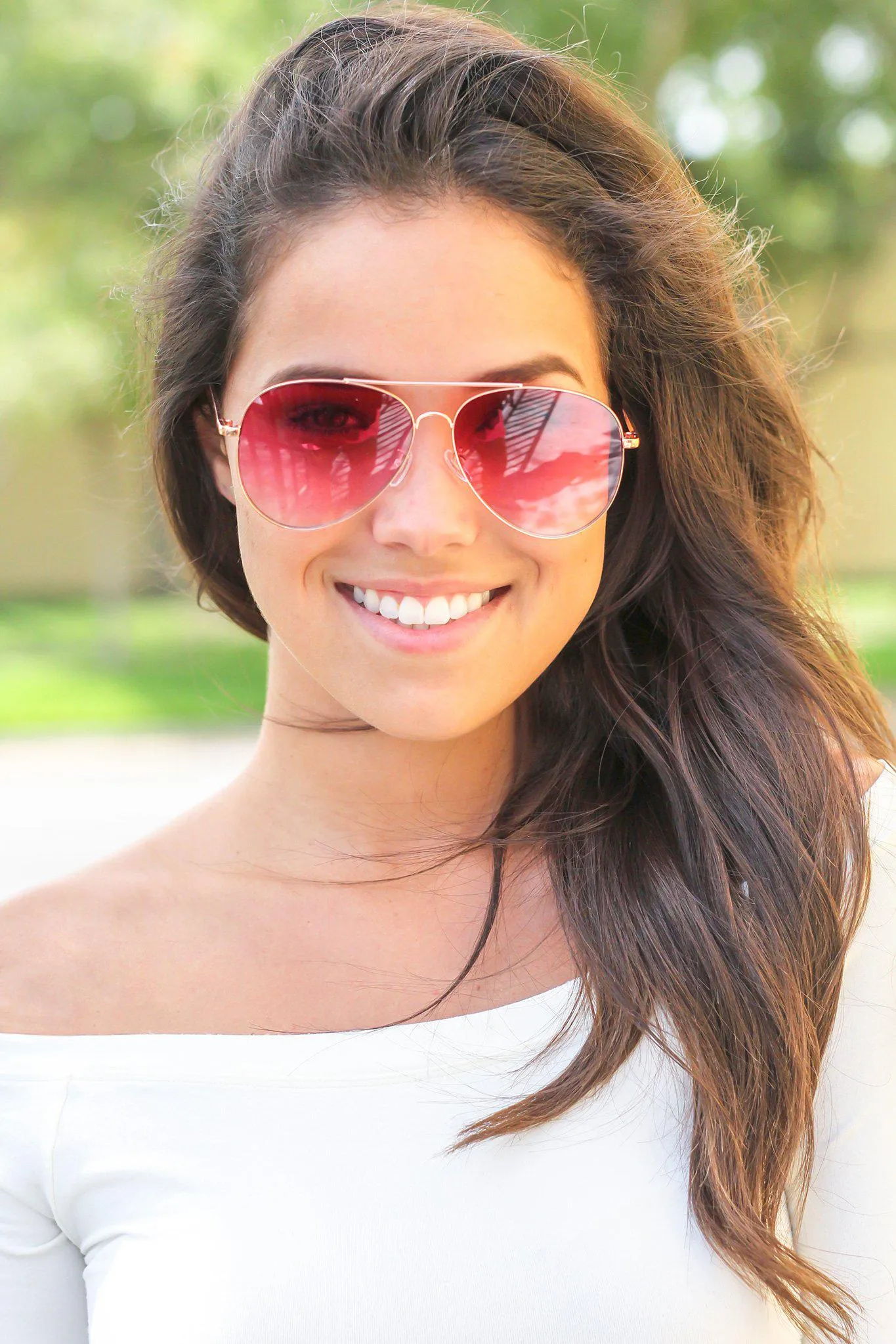 Hot Pink Aviators with Gold Frame