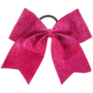 Hot Pink Glitter Cheer Bow