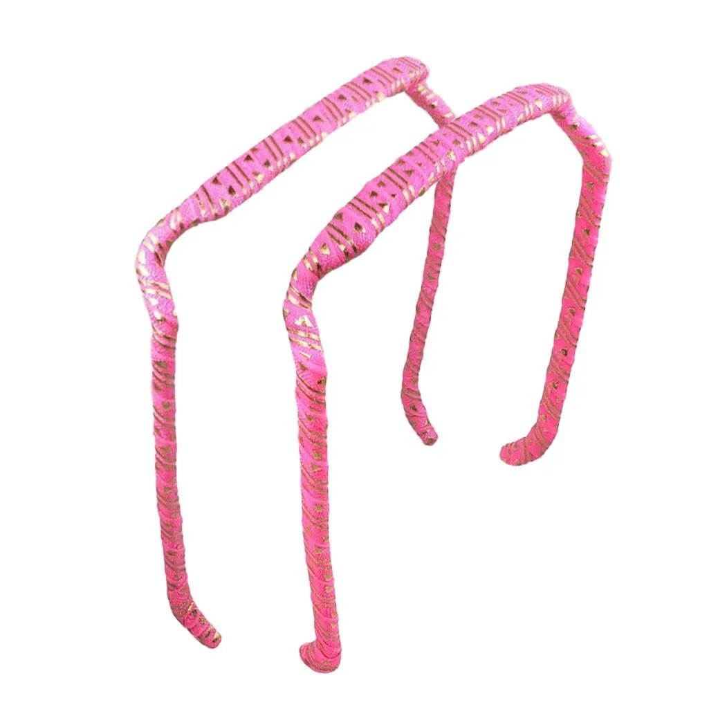 Hot Pink Gold Aztec Headband