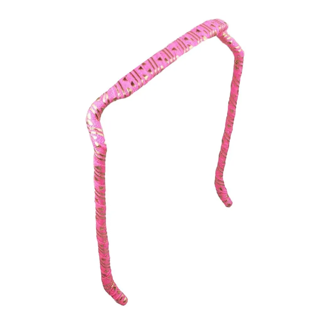 Hot Pink Gold Aztec Headband