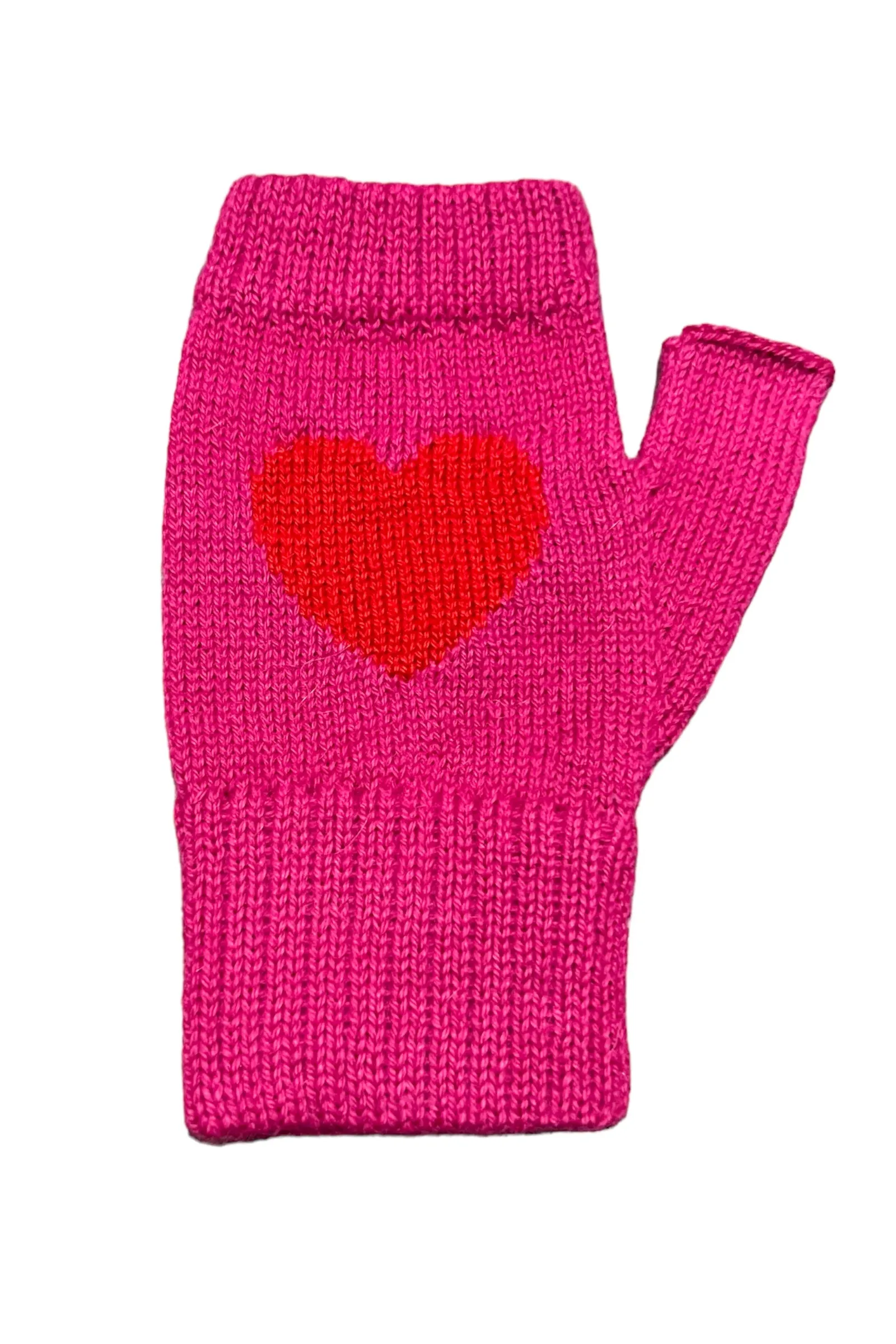 Hot pink heart Mittens