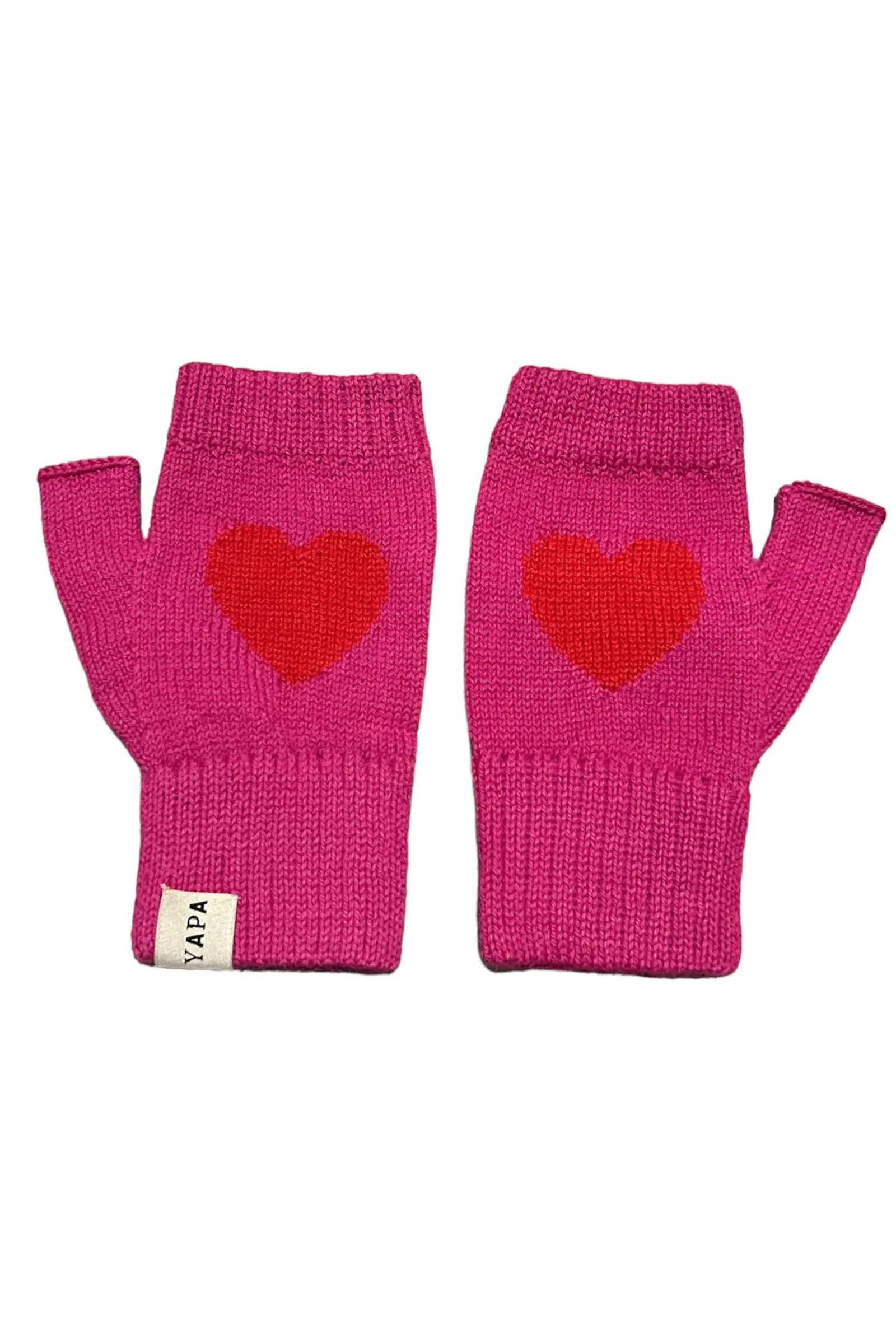 Hot pink heart Mittens