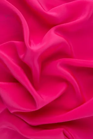 Hot Pink Silk Crepe de Chine Fabric