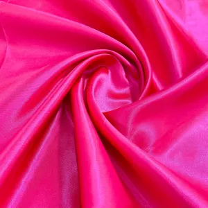 Hot Pink Solid Satin Fabric