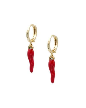 Hot Stuff Pepper Huggie Earrings