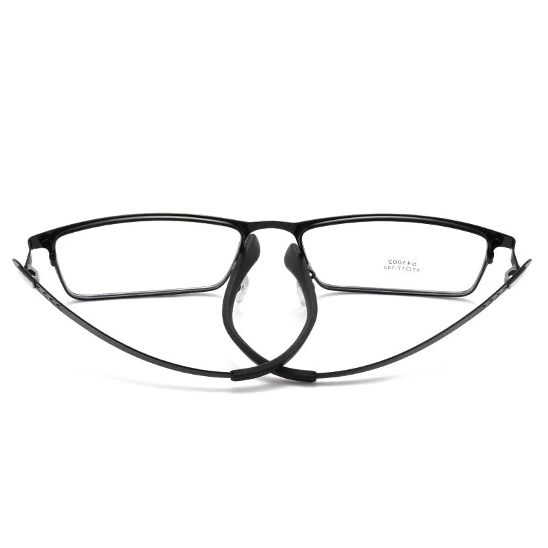 Hotochki Men's Full Rim Square Alloy Frame Eyeglasses 41002