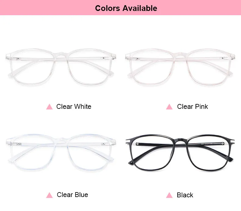 Hotony Women's Full Rim Square Acetate Frame Eyeglasses 6621