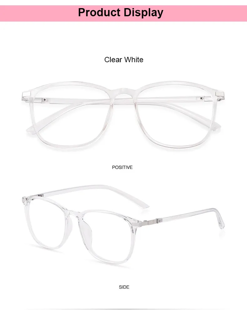 Hotony Women's Full Rim Square Acetate Frame Eyeglasses 6621