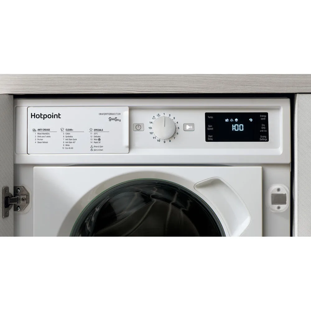 Hotpoint BIWDHG861485 Integrated Washer Dryer With 1400 Spin White