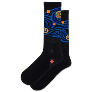 HOTSOX Men's Starry Night Active Crew Sock