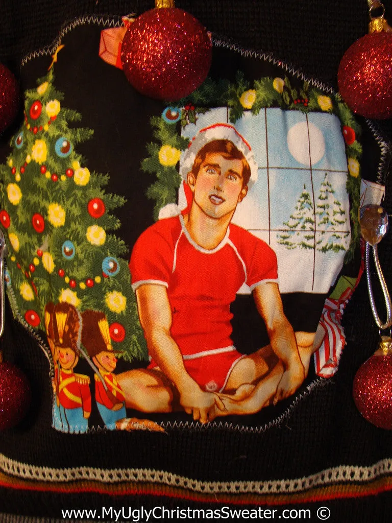 Hottie Guy Tacky Ugly Christmas Sweater  3D Ornaments (b65)