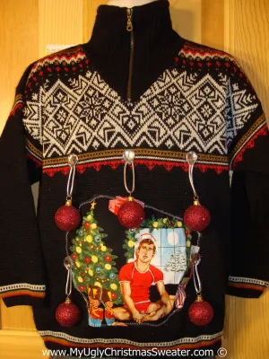 Hottie Guy Tacky Ugly Christmas Sweater  3D Ornaments (b65)