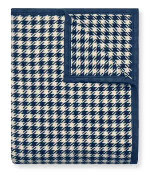 Houndstooth Navy Blanket