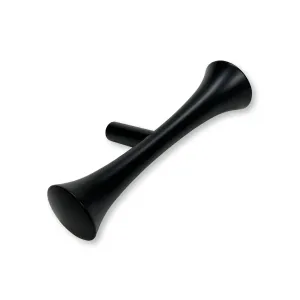 Hourglass Drawer Pull "MCM 01" Matte Black Mid-Century Cabinet Knob