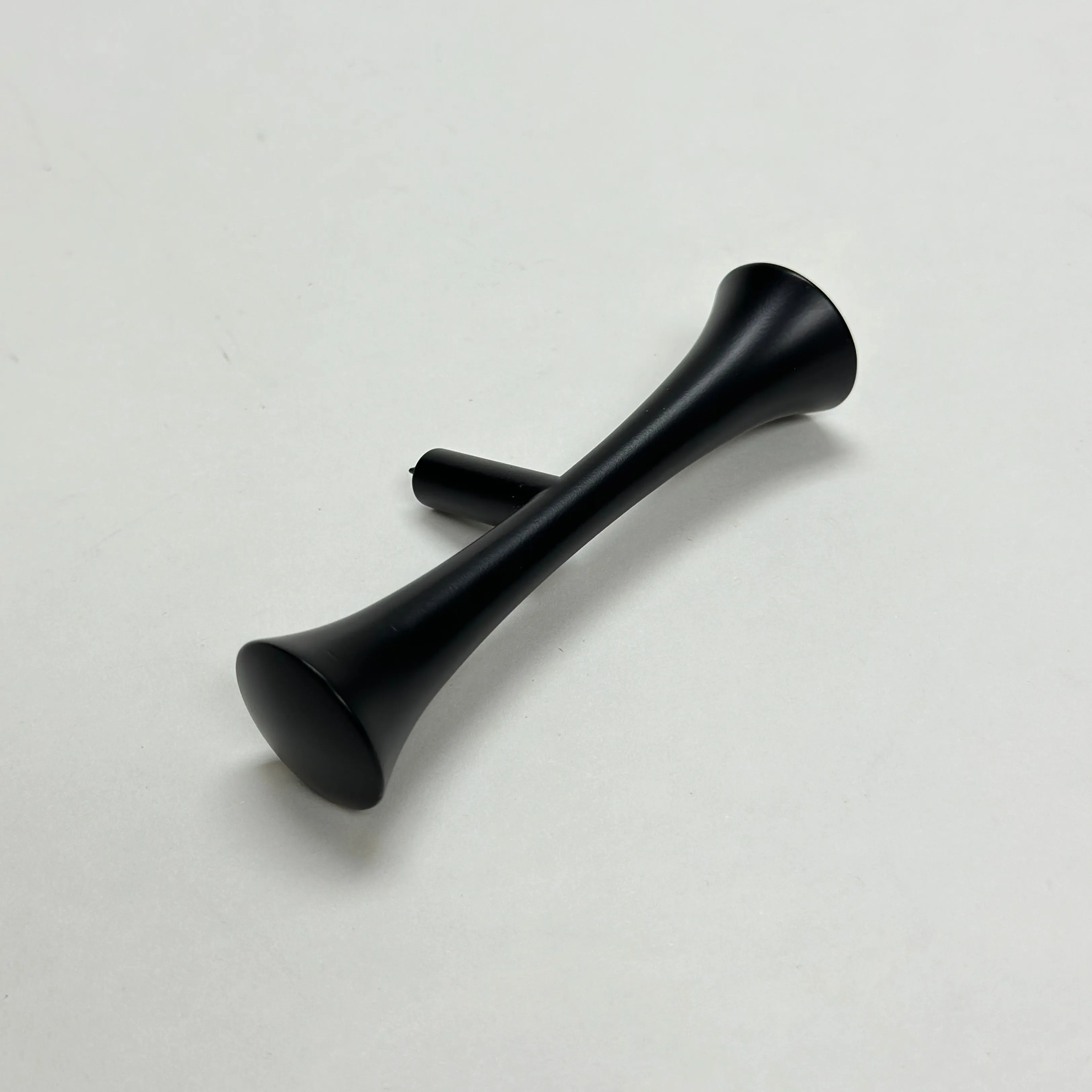 Hourglass Drawer Pull "MCM 01" Matte Black Mid-Century Cabinet Knob