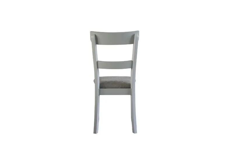 House - Marchese Side Chair (Set of 2) - Two Tone Gray Fabric & Pearl Gray Finish