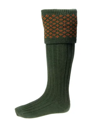 HOUSE OF CHEVIOT Boughton Shooting Socks - Mens - Spruce