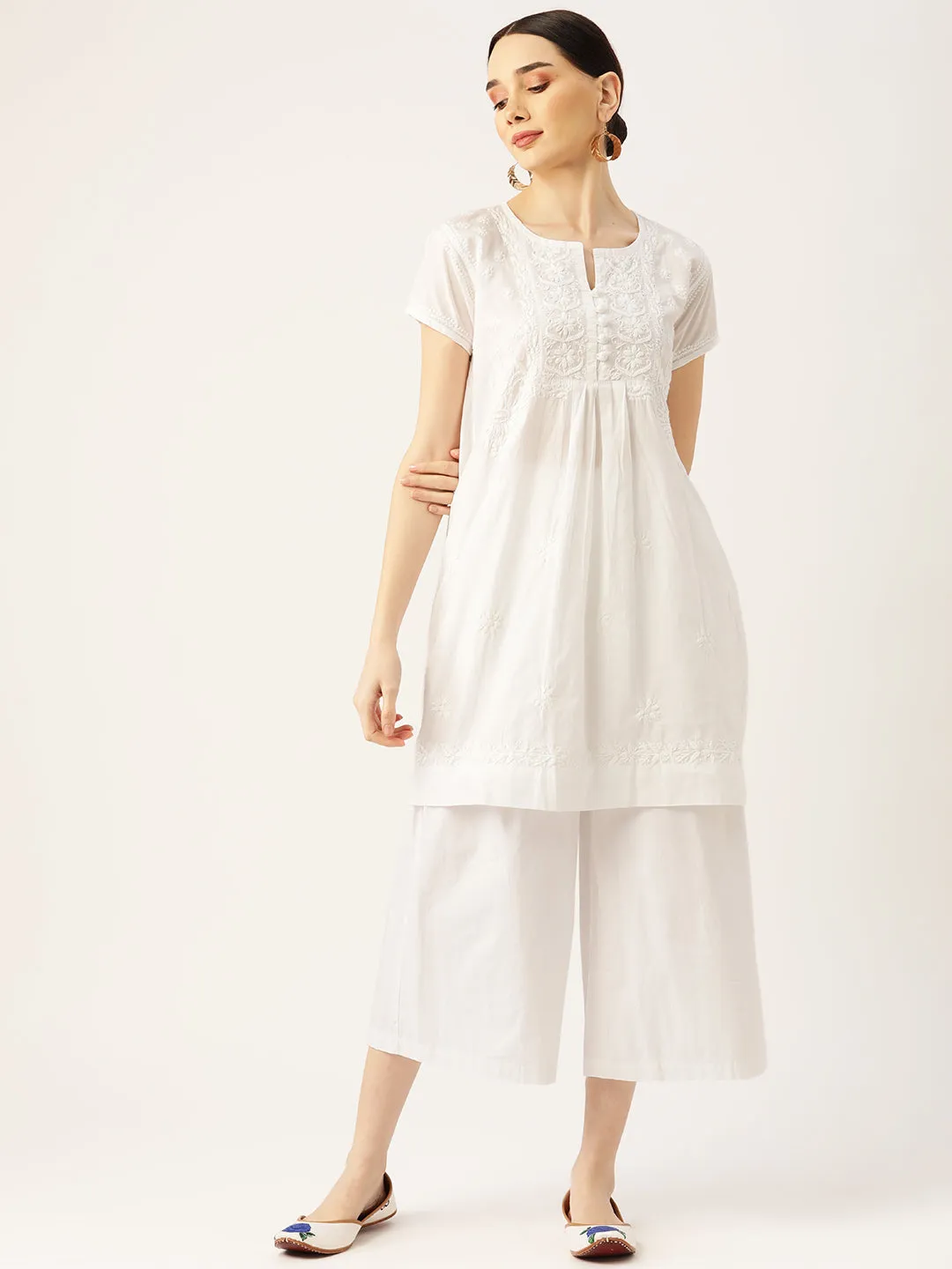 House Of Kari Short Kurta in white