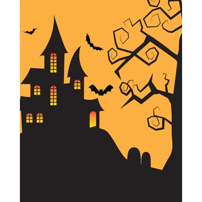 House on Haunted Hill Printed Backdrop