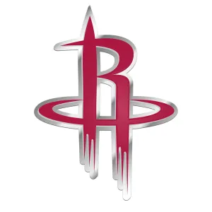 Houston Rockets Heavy Duty Aluminum Embossed Color Emblem