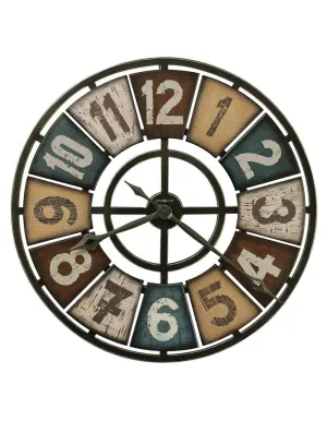 Howard Miller Prairie Ridge Oversized Wall Clock - Iron & Wood - 32 Inches