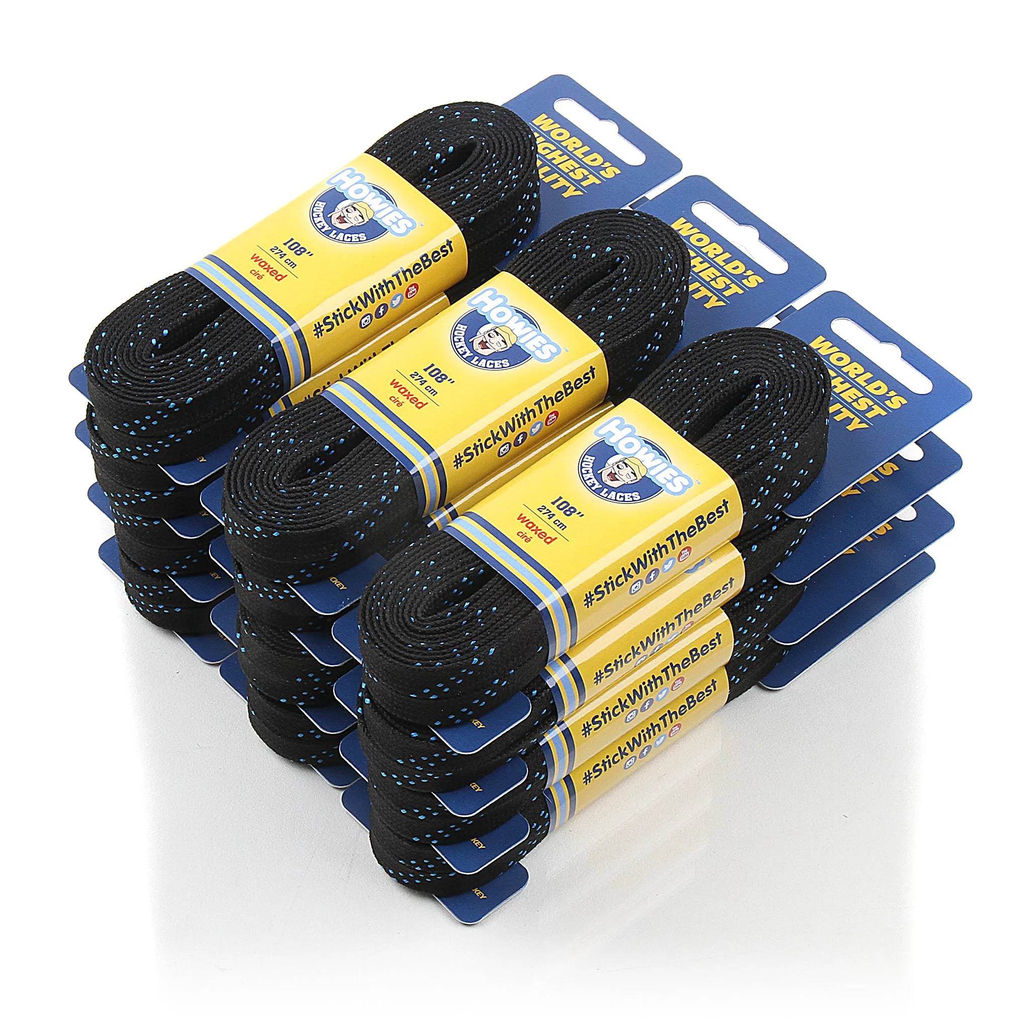 Howies Black Waxed Hockey Skate Laces