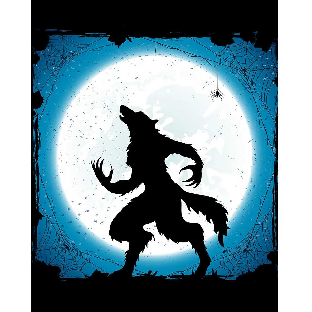 Howling Werewolf Printed Backdrop