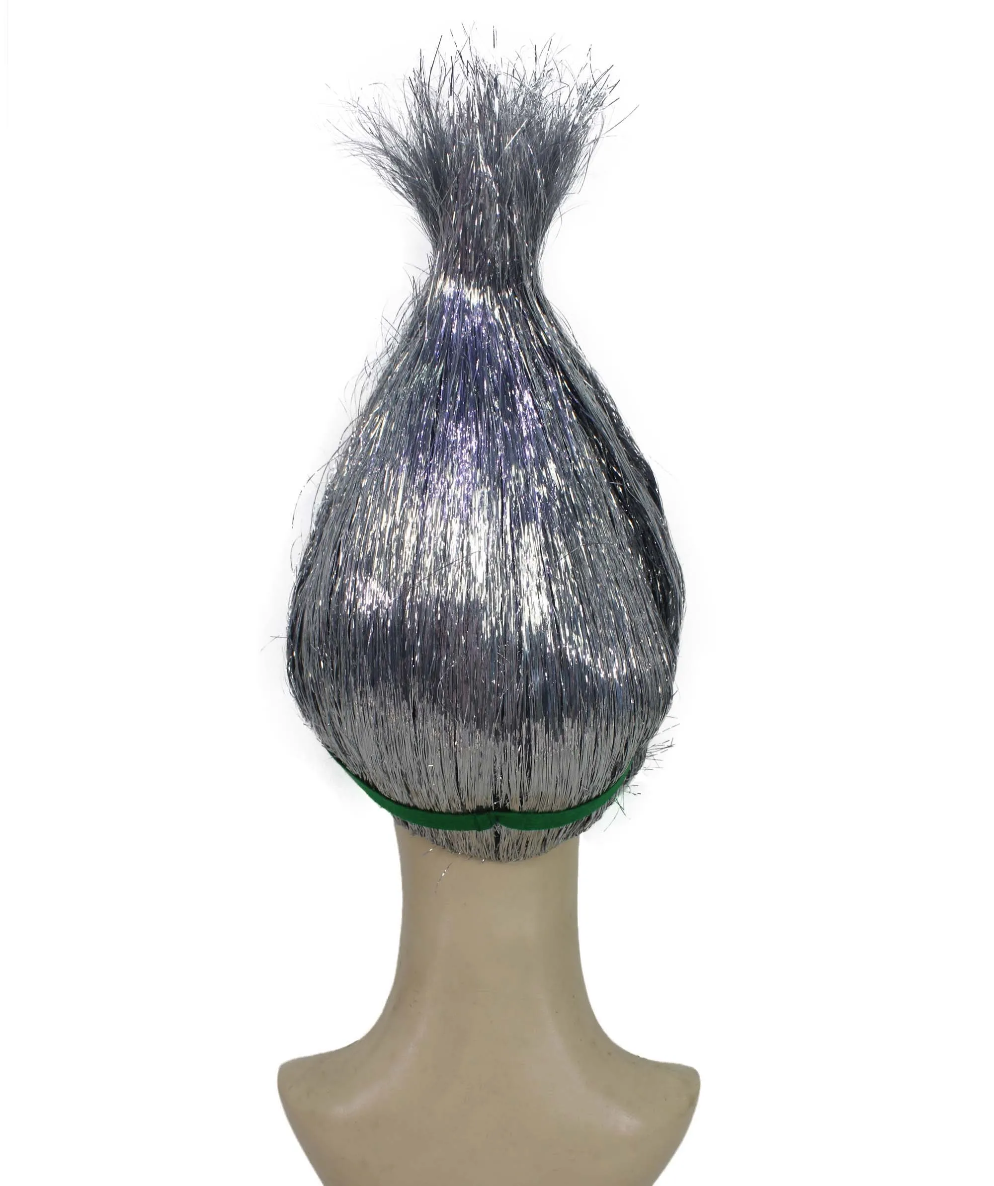 HPO Adult Animated Movie Character Spike Tinsel Troll Wig With Flower I Multiple Color, Cosplay Wig I Tinsel Material