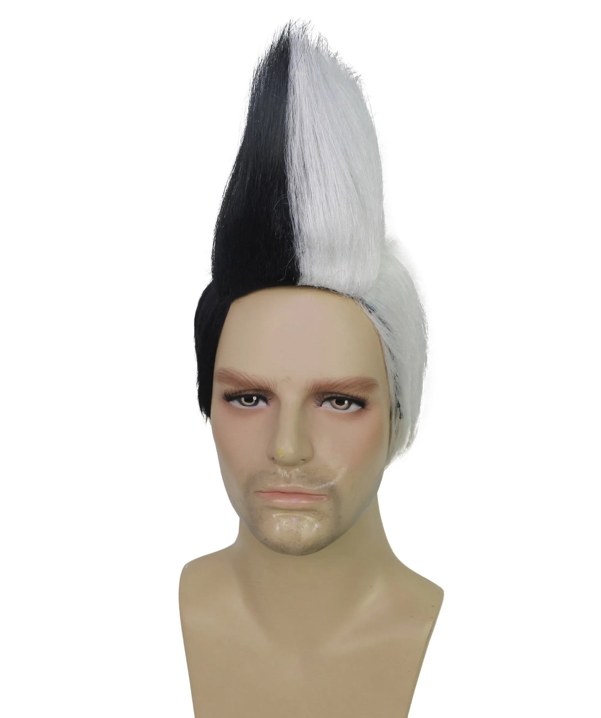 HPO Adult Multiple Color Men's Mohawk Wig | Cosplay Halloween Wig | Premium Breathable Capless Cap