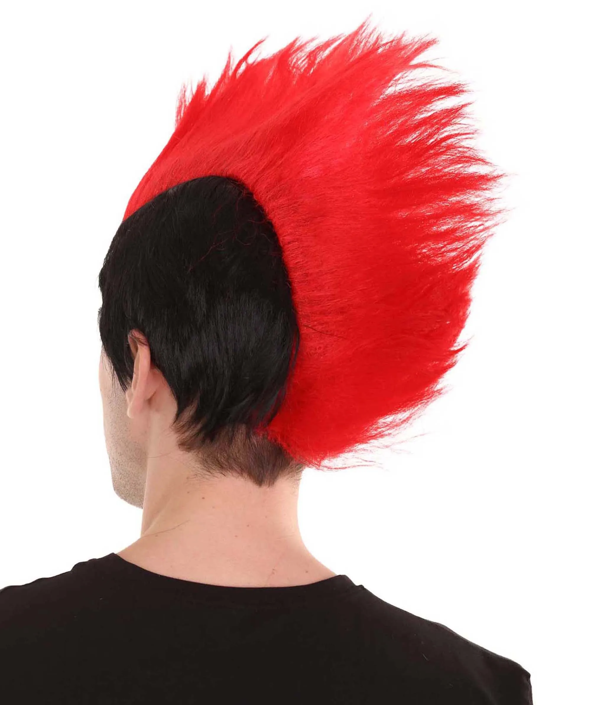 HPO Adult Multiple Color Men's Mohawk Wig | Cosplay Halloween Wig | Premium Breathable Capless Cap