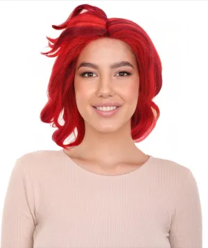 HPO Adult Women's Animated Movie Red Ponytail Wig | Best for Halloween | Flame-retardant Synthetic Fibar