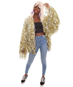 HPO Festival Unisex Gold & Silver Tinsel Jacket Costume