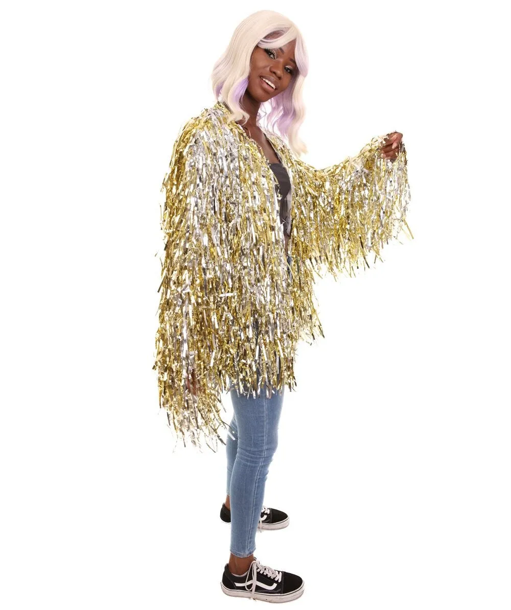 HPO Festival Unisex Gold & Silver Tinsel Jacket Costume