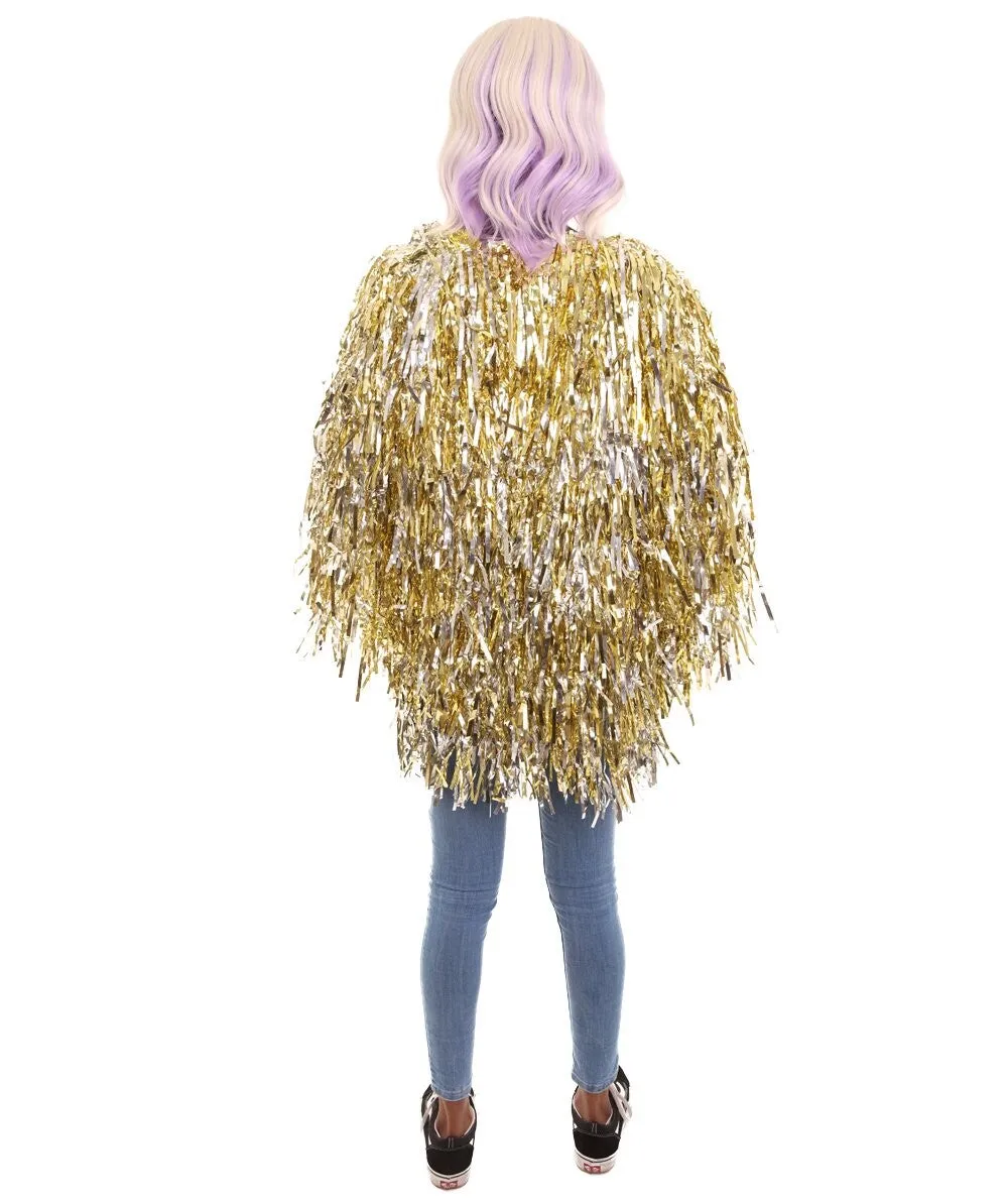 HPO Festival Unisex Gold & Silver Tinsel Jacket Costume