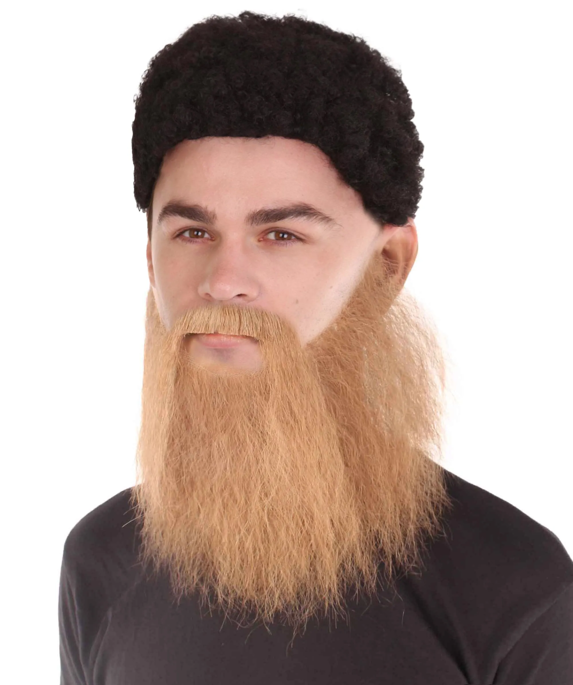 HPO Men's Synthetic Hair Long Beard Cosplay Facial Hair | Multiple Color Options