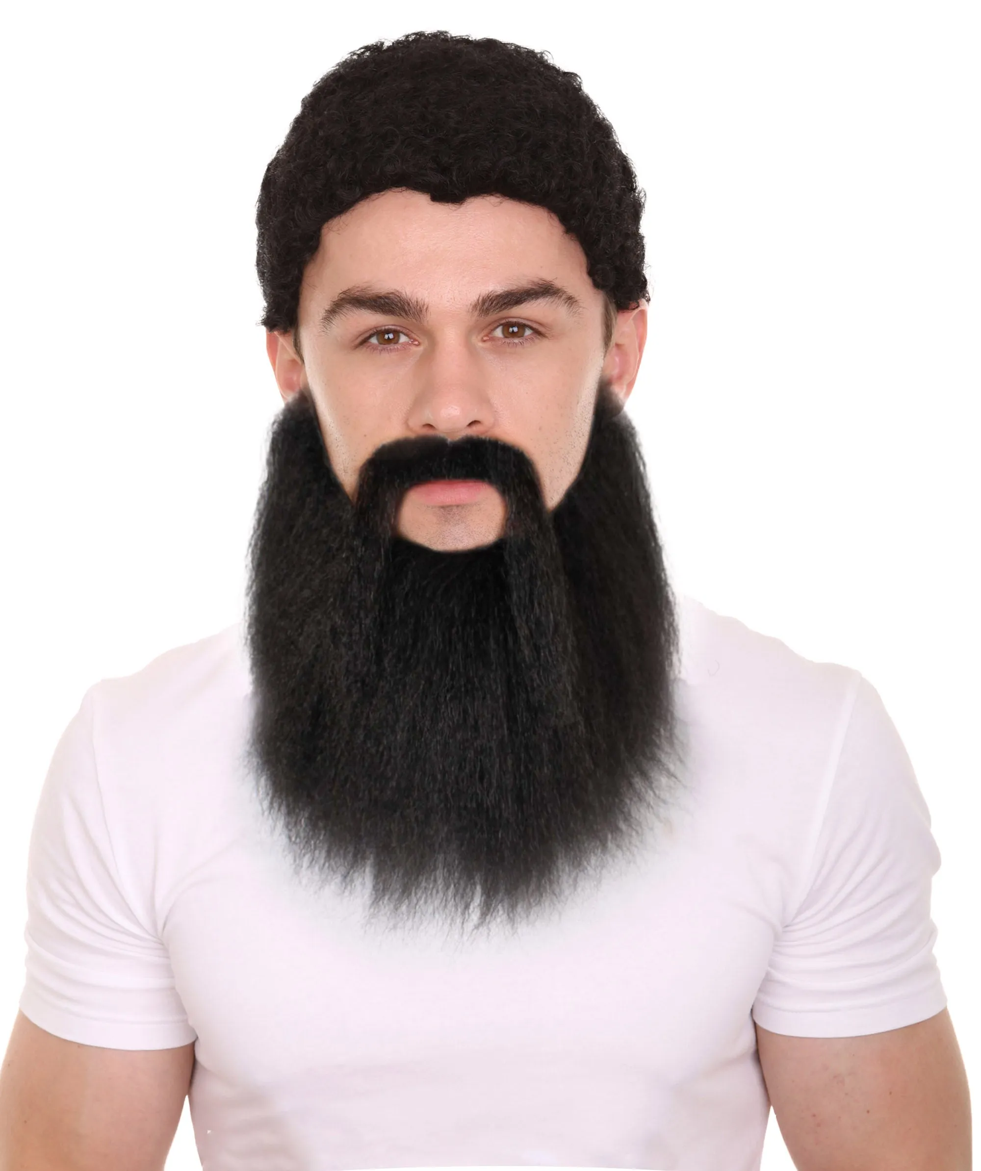 HPO Men's Synthetic Hair Long Beard Cosplay Facial Hair | Multiple Color Options