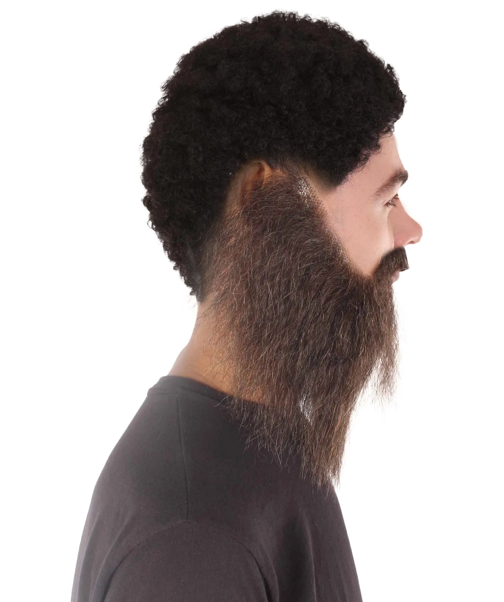 HPO Men's Synthetic Hair Long Beard Cosplay Facial Hair | Multiple Color Options