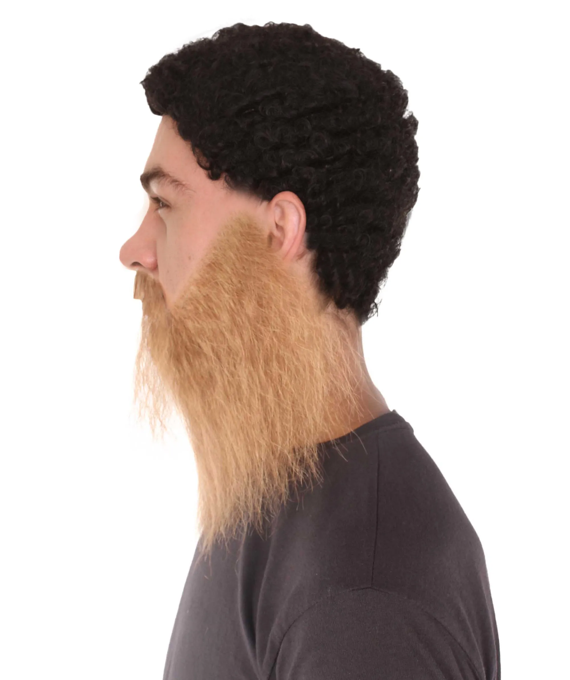 HPO Men's Synthetic Hair Long Beard Cosplay Facial Hair | Multiple Color Options