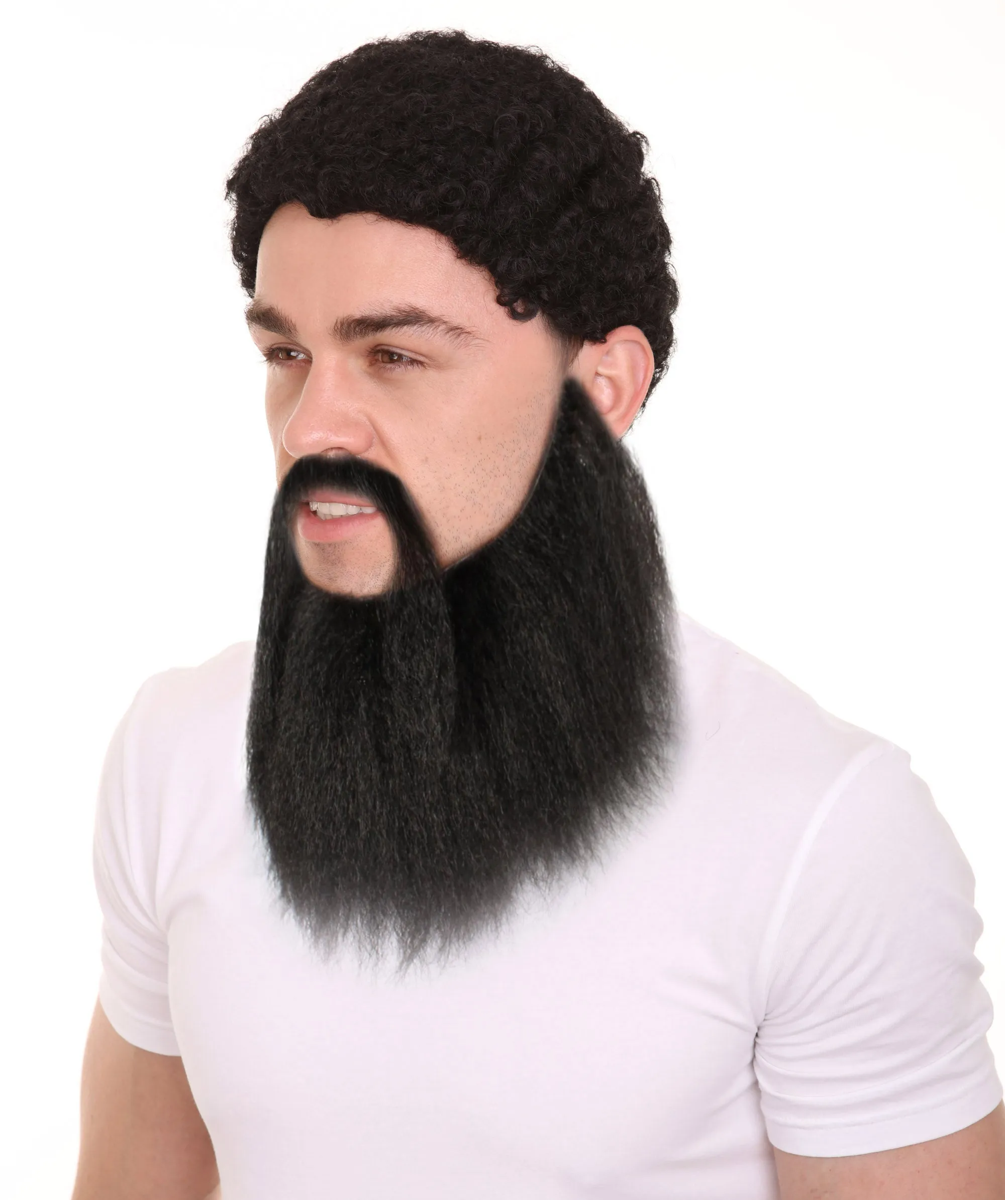 HPO Men's Synthetic Hair Long Beard Cosplay Facial Hair | Multiple Color Options