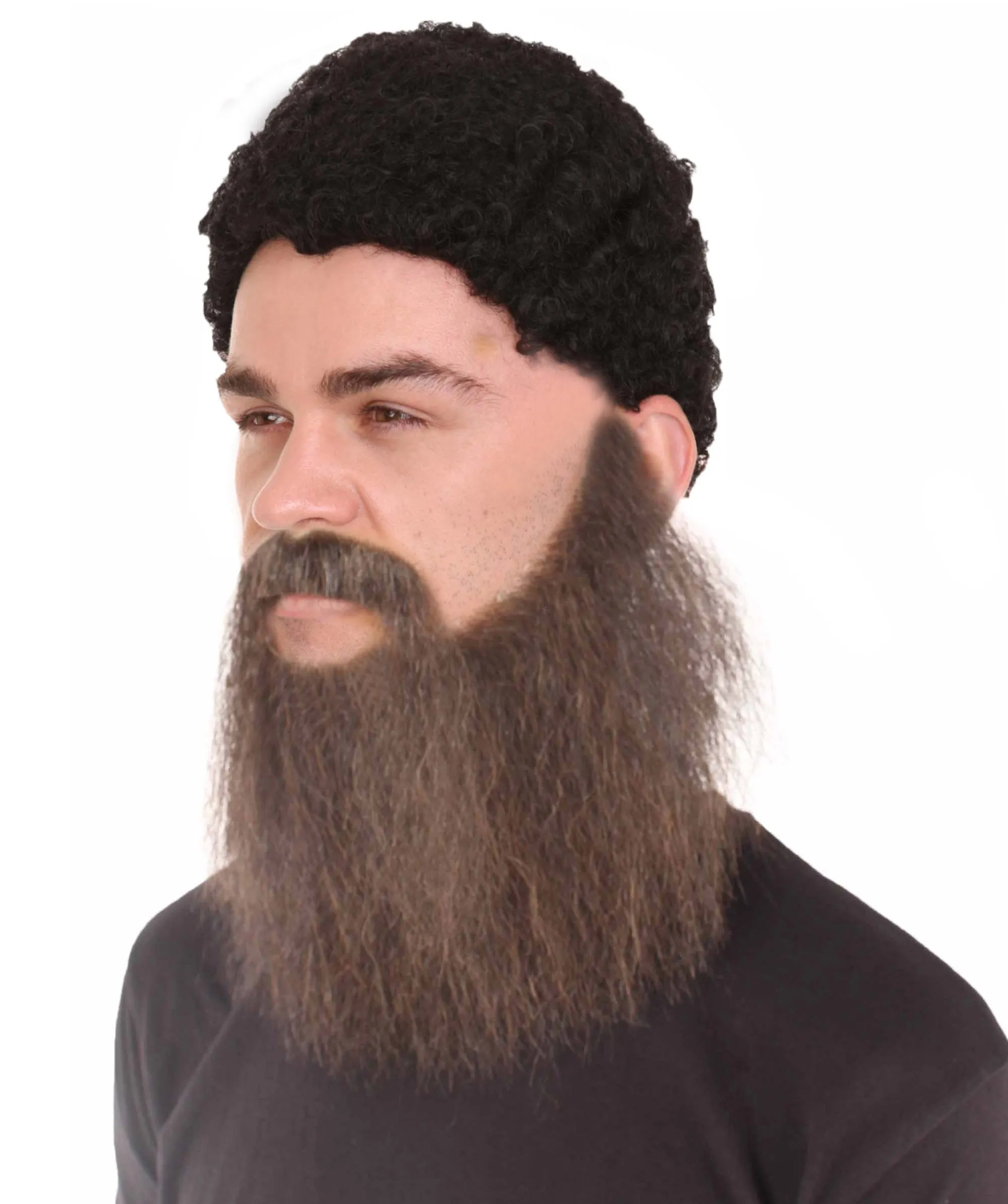 HPO Men's Synthetic Hair Long Beard Cosplay Facial Hair | Multiple Color Options