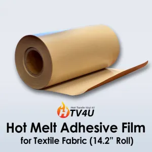 HTV4U Double-sided Hot Melt Adhesive Film for Textile Fabric 14.2" Roll (Yard)