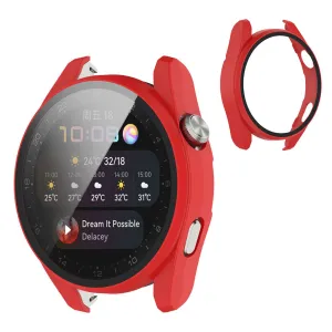 Huawei Watch 3 Pro TPU cover   tempered glass - Red