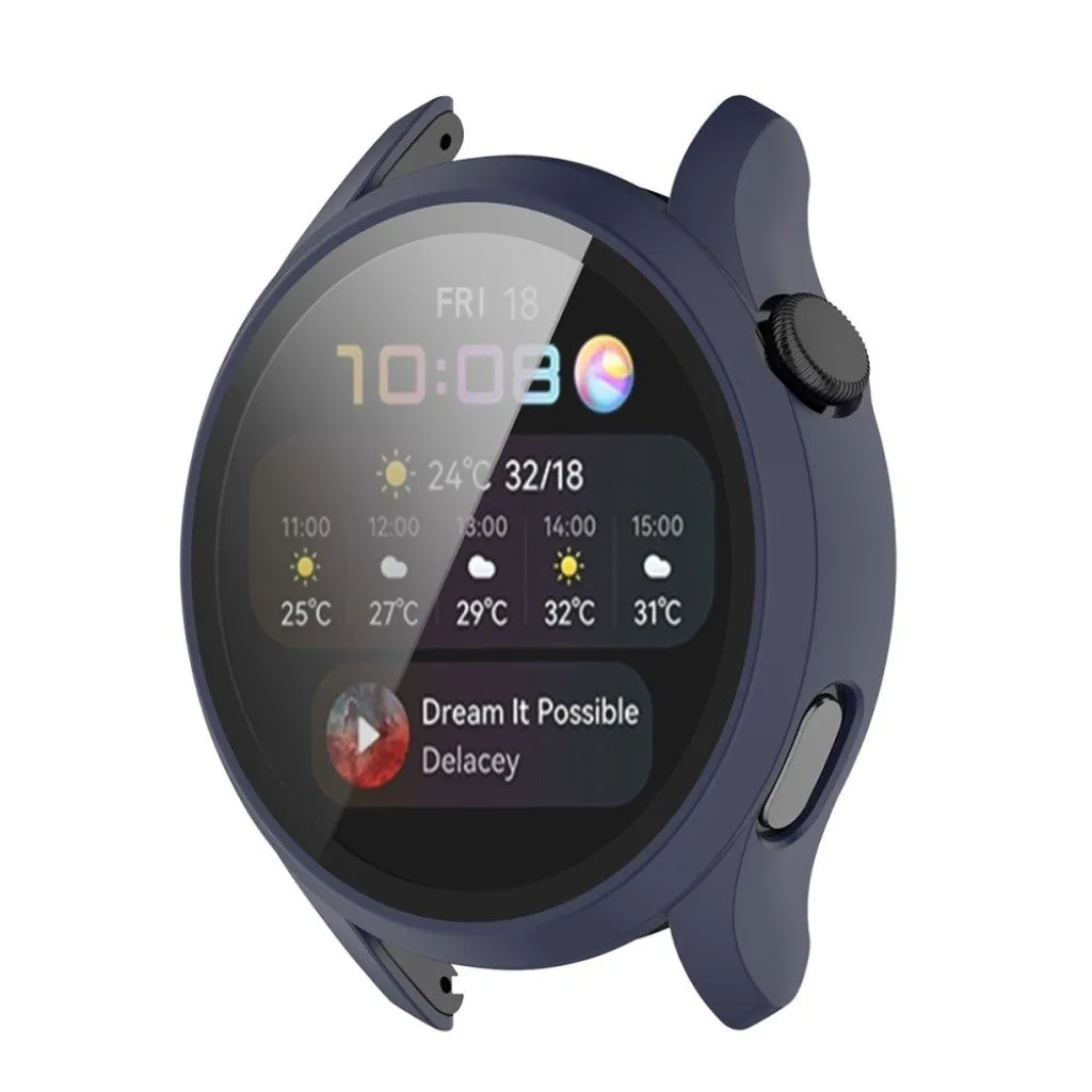 Huawei Watch 3 TPU cover   tempered glass - Dark Blue