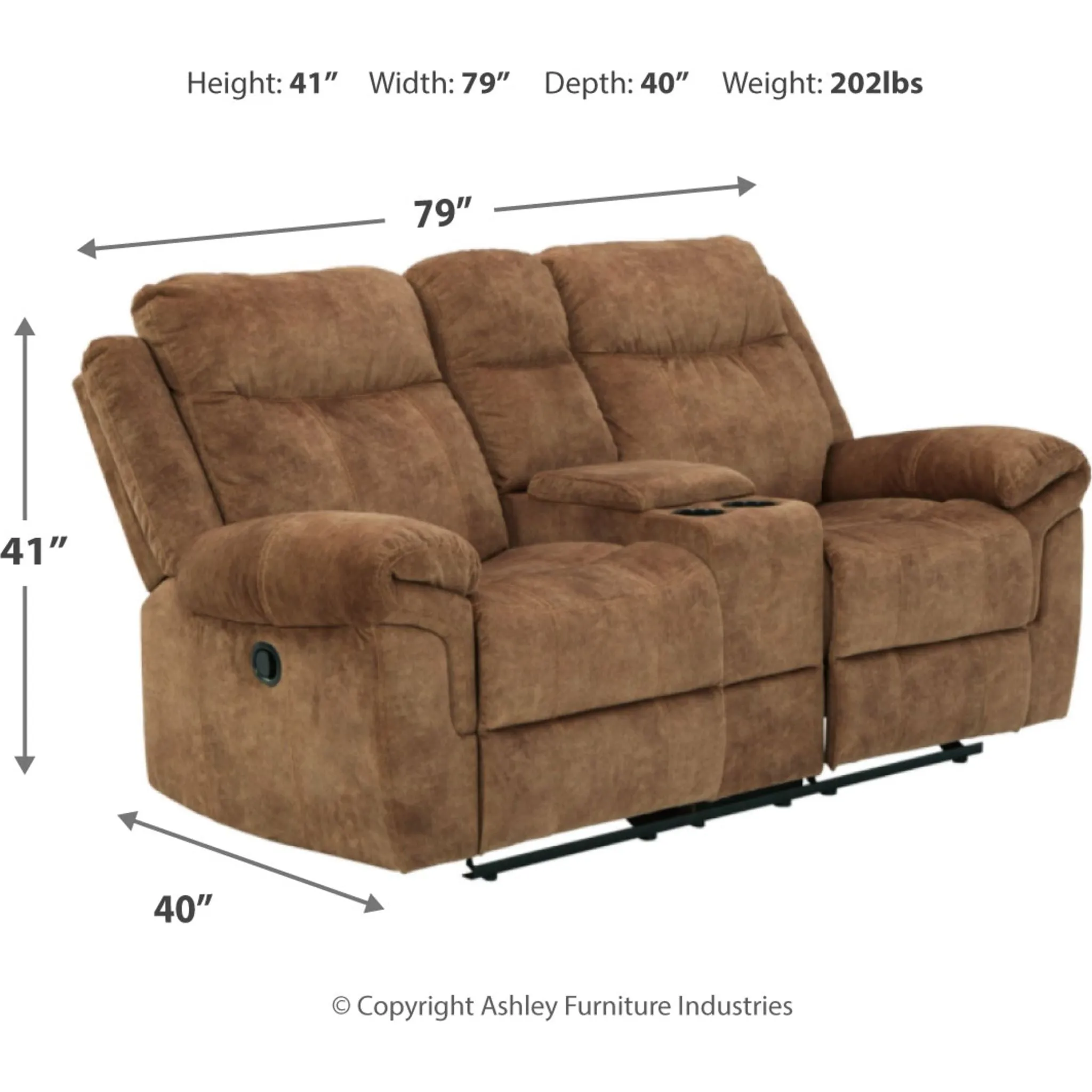 Huddle-Up Reclining Loveseat with Console