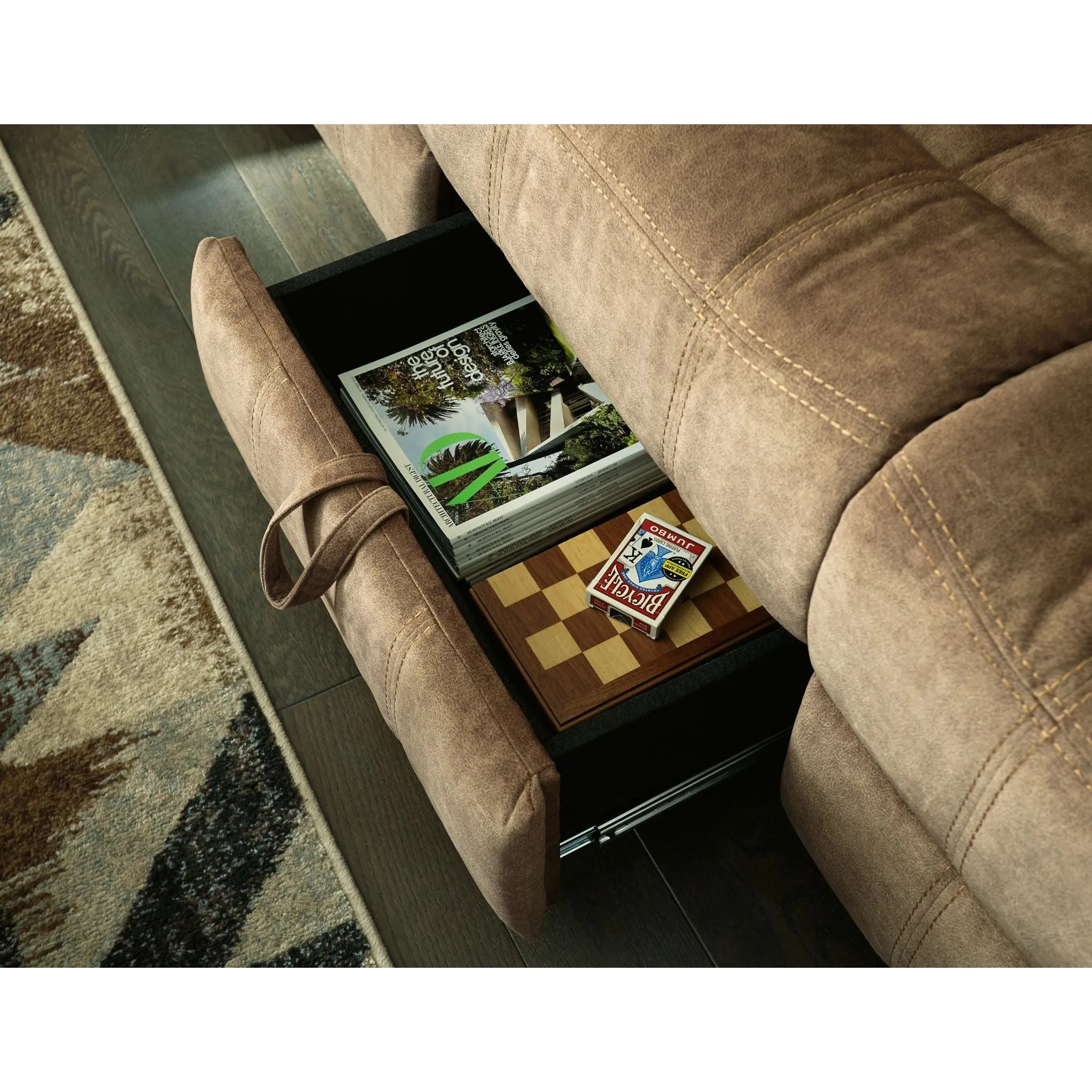 Huddle-Up Reclining Sofa with Drop Down Table