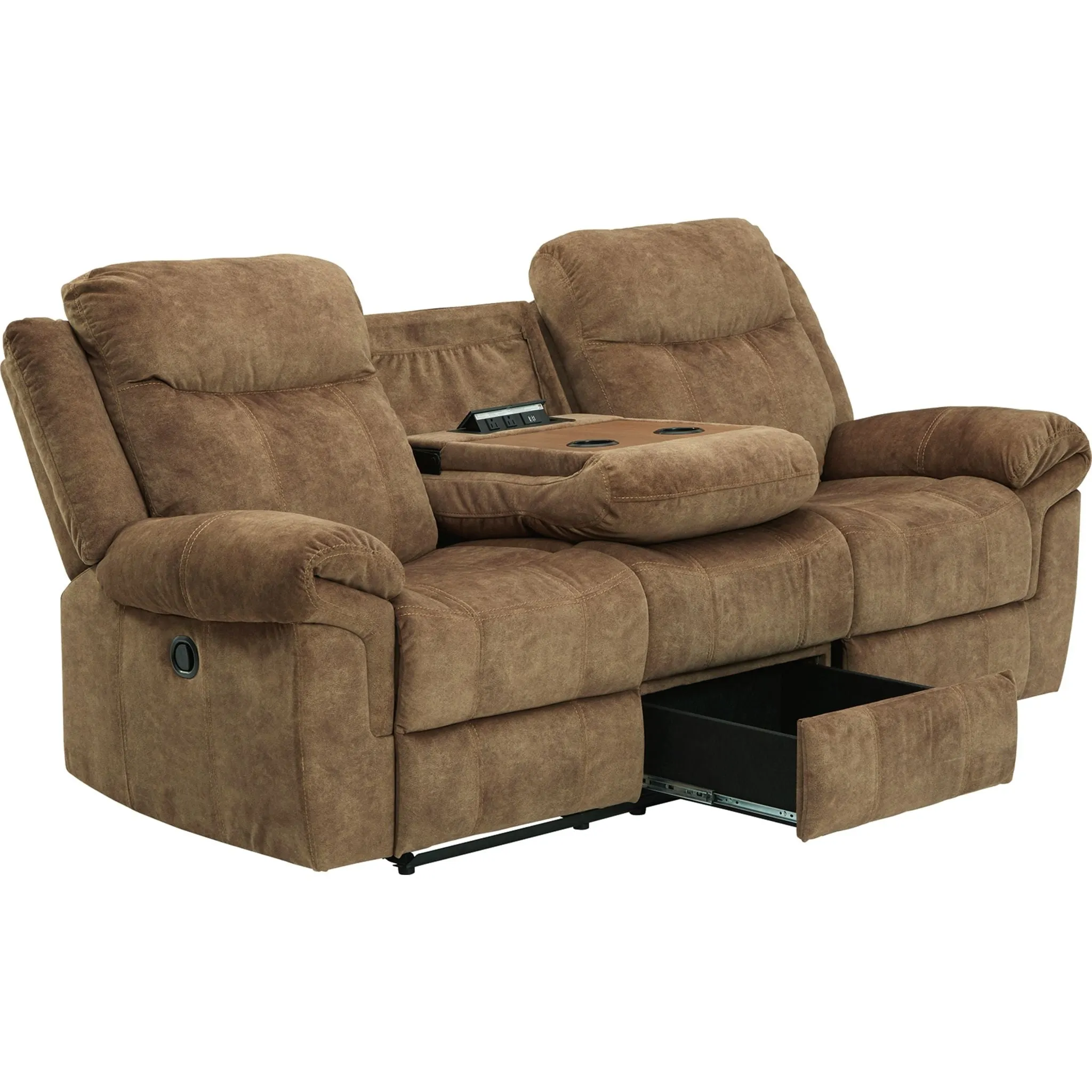 Huddle-Up Reclining Sofa with Drop Down Table