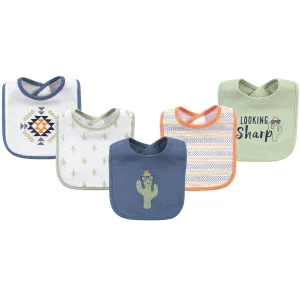 Hudson Baby Cotton Bibs, Cactus