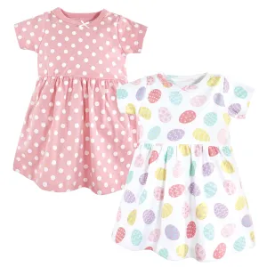 Hudson Baby Cotton Dresses, Easter Eggs