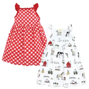 Hudson Baby Cotton Dresses, Farm